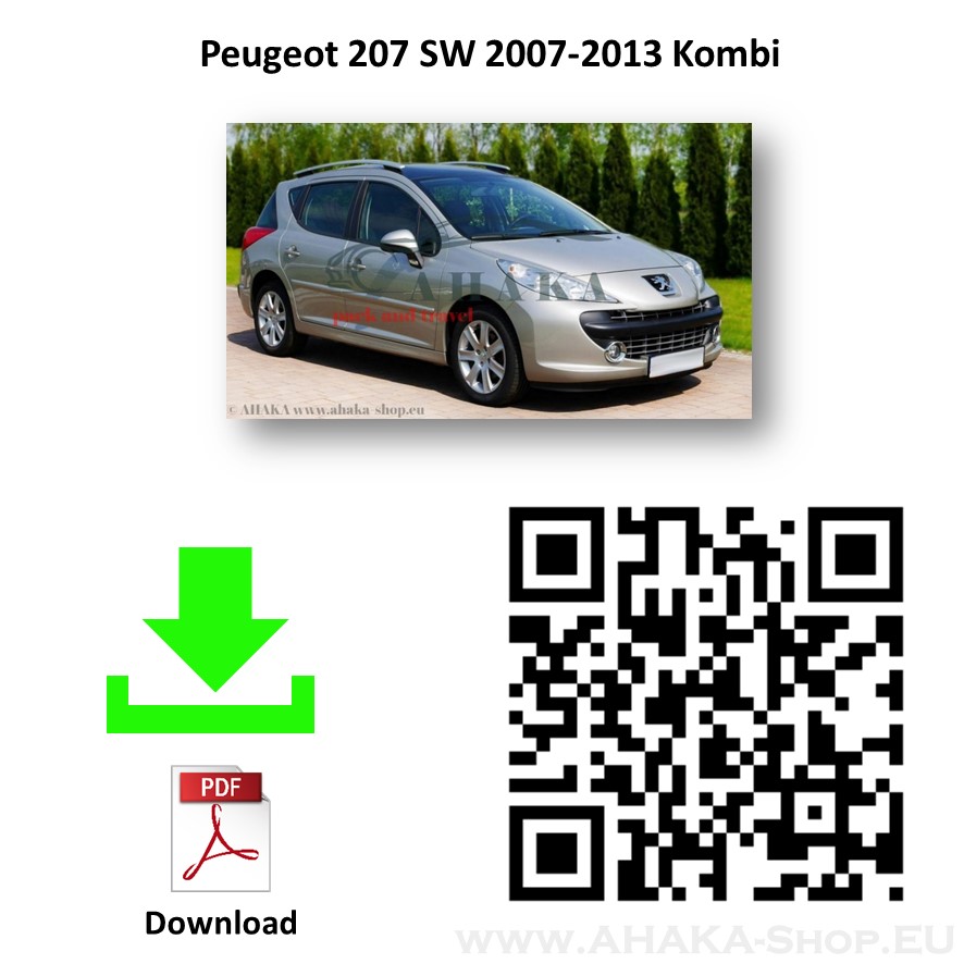 Anhängerkupplung für Peugeot 207 SW Kombi Bj. ab 2007 - günstig online kaufen